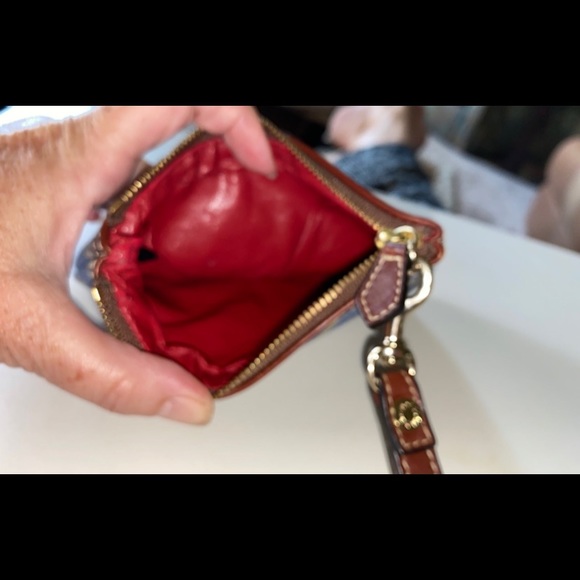 Dooney And Bourke Denim Hearts Wristlet - Picture 5 of 8